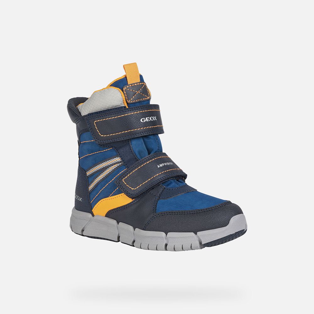 Geox Boots Navy/Orange Flexyper Abx - Geox Boys Shoes - VCHFLR871